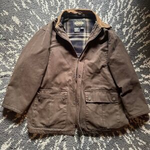 Brown Guide Gear jacket with plaid lining Size XL